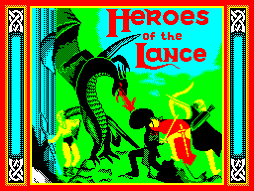 Advanced Dungeons & Dragons - Heroes Of The Lance title screen for Amstrad CPC