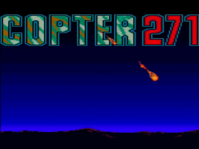 Copter 271 title screen for Amstrad GX4000