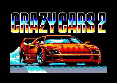 Crazy Cars II title screen for Amstrad GX4000