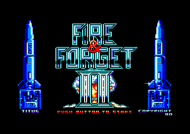 Fire And Forget 2 title screen for Amstrad GX4000