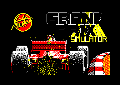 Grand Prix Simulator [Cassette Version] title screen for Amstrad CPC