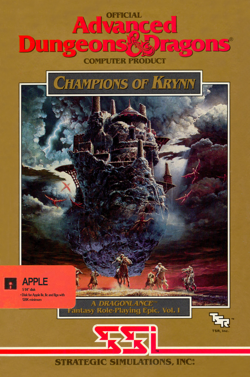 Advanced Dungeons & Dragons: Champions Of Krynn box art for Apple II