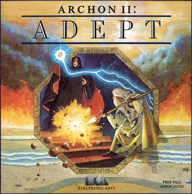 Archon II: Adept box art for Apple II