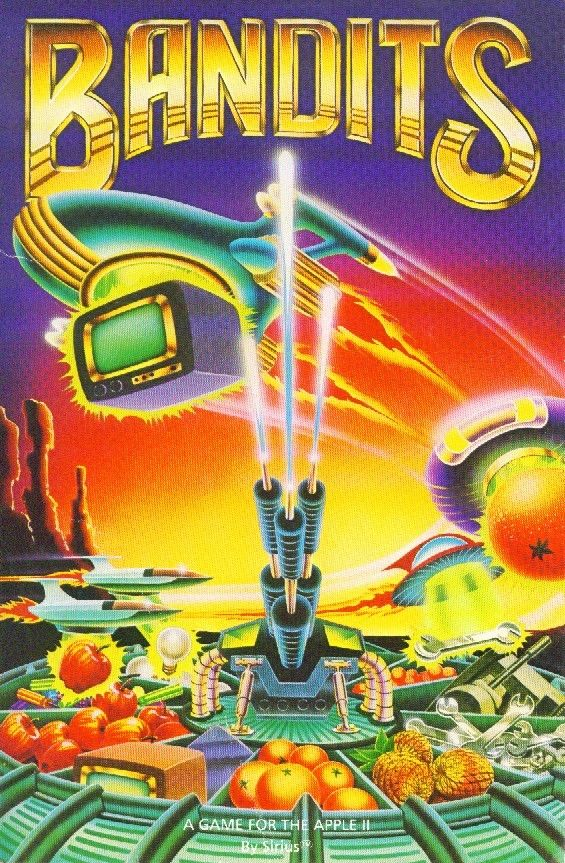 Bandits box art for Apple II
