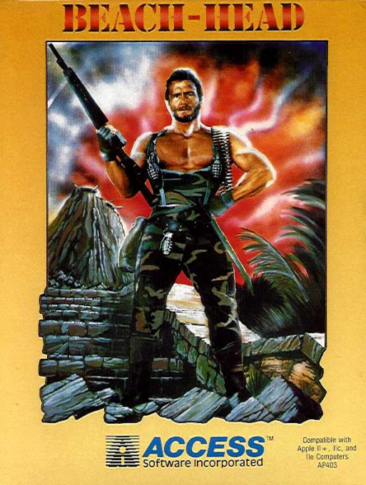 Beach Head box art for Apple II