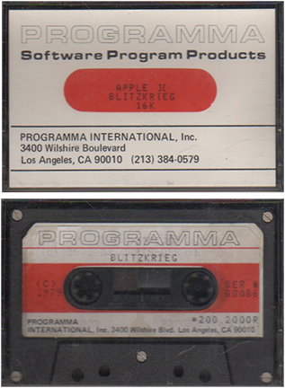 Blitzkrieg box art for Apple II