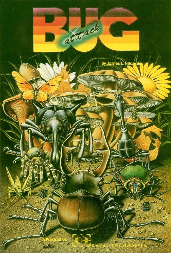 Bug Attack box art for Apple II