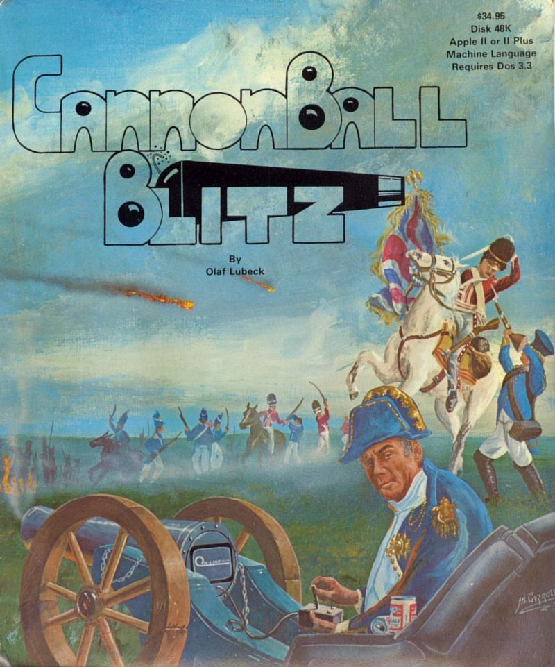 Cannonball Blitz box art for Apple II