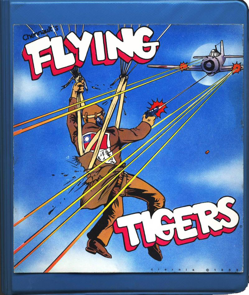 Chennault's Flying Tigers box art for Apple II