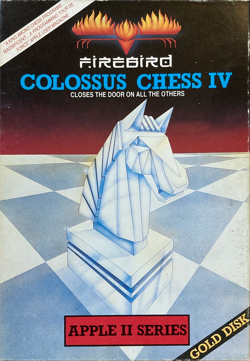 Colossus Chess 4 box art for Apple II