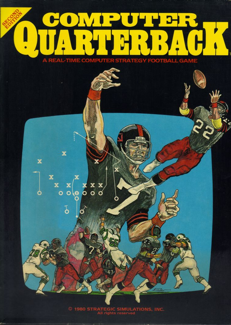 Computer Quarterback box art for Apple II