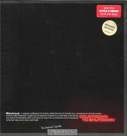 Countdown to Shutdown box art for Apple II