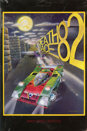Death Race '82 box art for Apple II