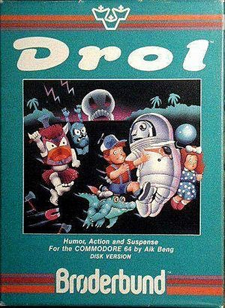 Drol box art for Apple II