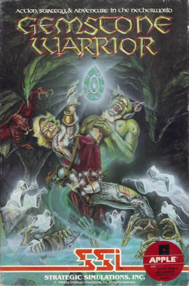 Gemstone Warrior box art for Apple II