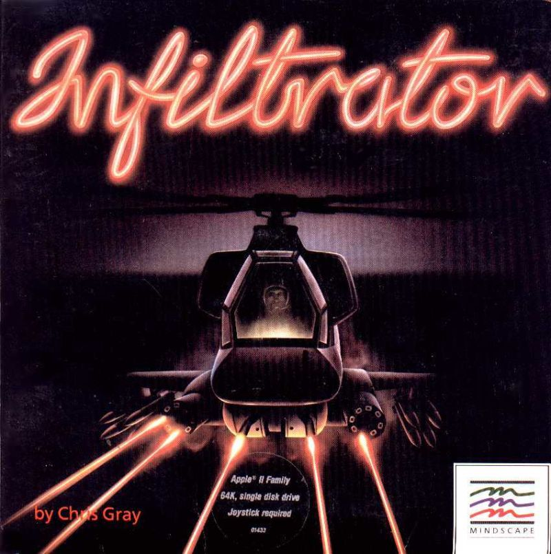 Infiltrator box art for Apple II