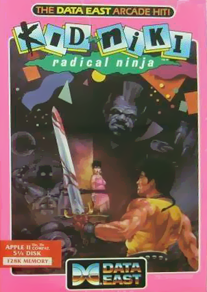 Kid Niki: Radical Ninja box art for Apple II