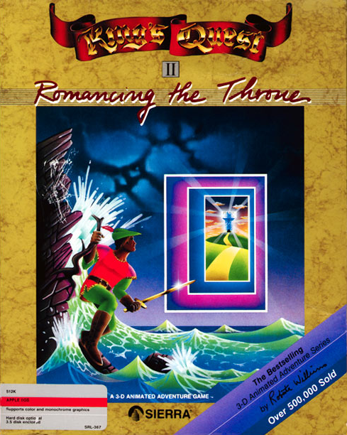 King's Quest II: Romancing The Throne box art for Apple II