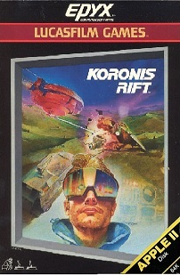 Koronis Rift box art for Apple II