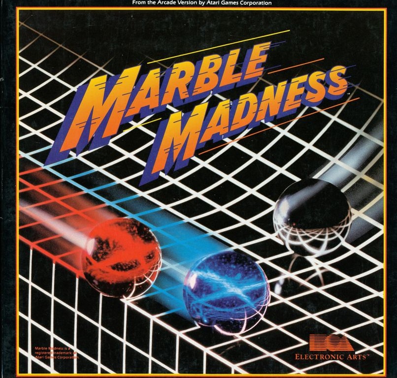 Marble Madness box art for Apple II