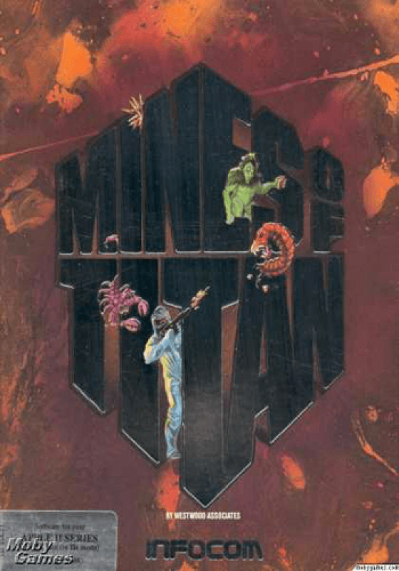Mines of Titan box art for Apple II