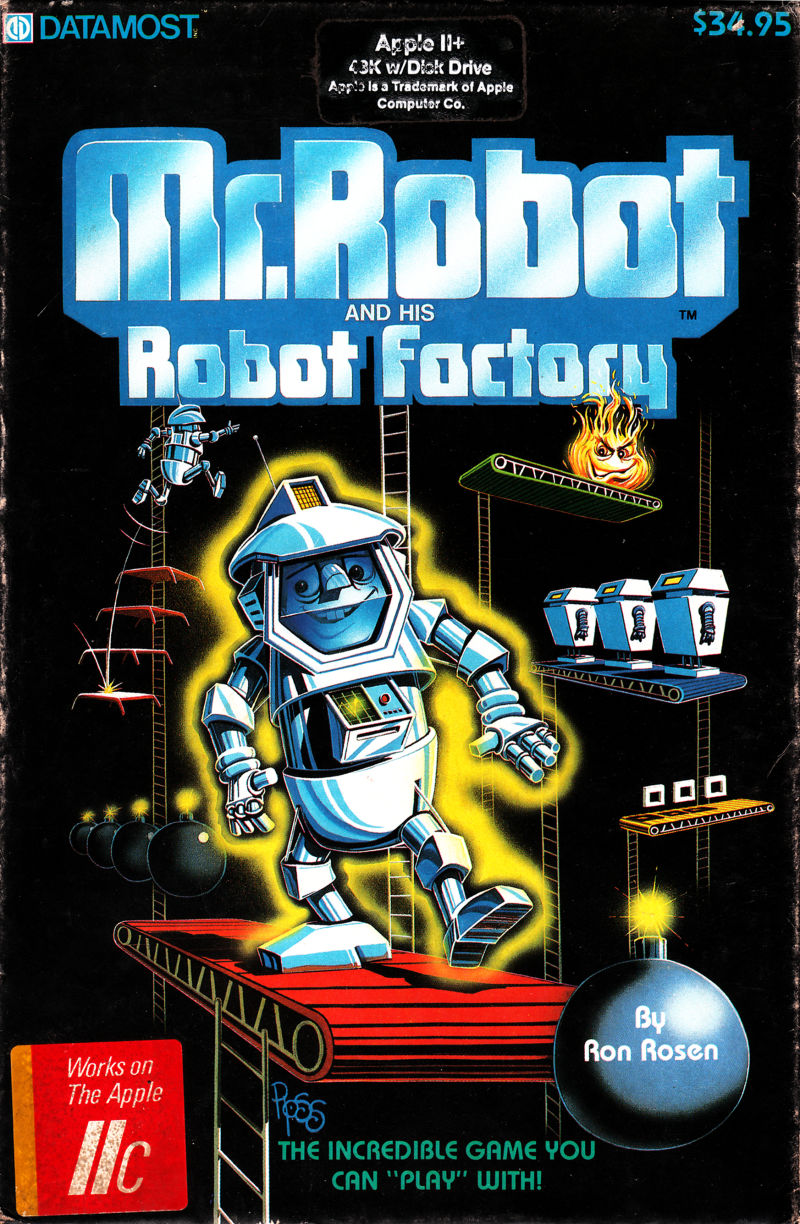Mr. Robot and His Robot Factory box art for Apple II