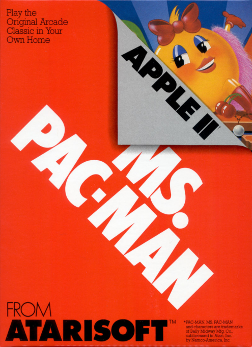 Ms. Pac-Man box art for Apple II