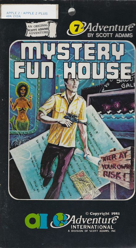 Mystery Fun House box art for Apple II