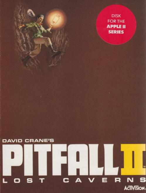 Pitfall II: Lost Caverns box art for Apple II