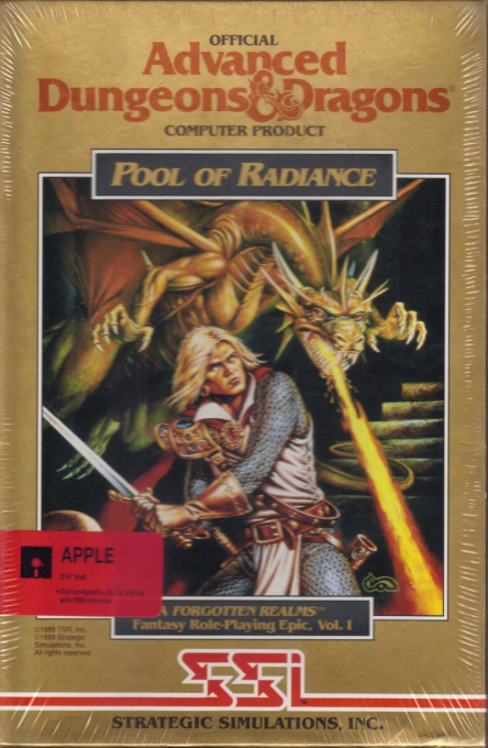 Pool of Radiance box art for Apple II