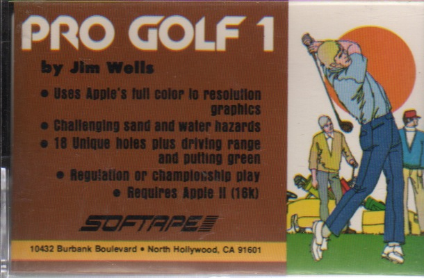 Pro Golf I box art for Apple II