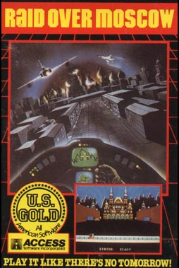 Raid over Moscow box art for Apple II
