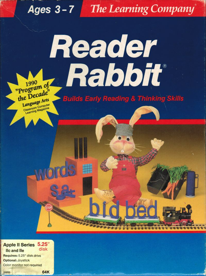 Reader Rabbit box art for Apple II