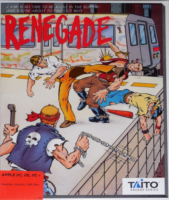 Renegade box art for Apple II