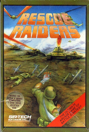 Rescue Raiders box art for Apple II