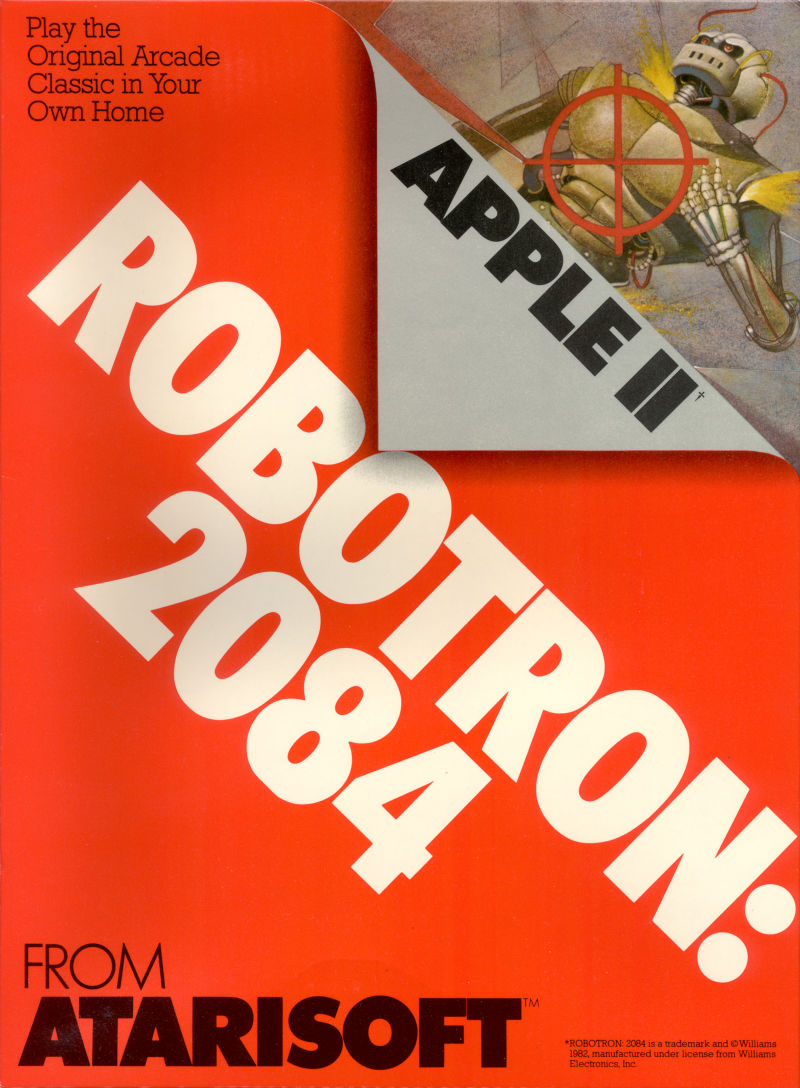 Robotron: 2084 box art for Apple II