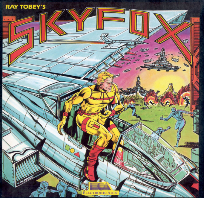Skyfox box art for Apple II