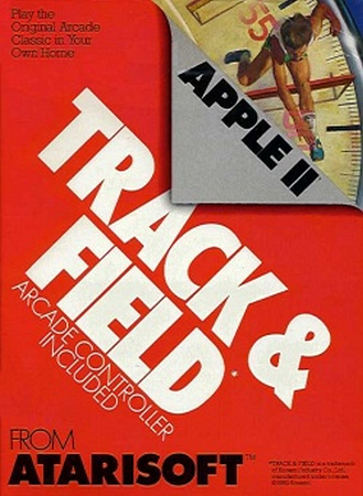 Track & Field box art for Apple II