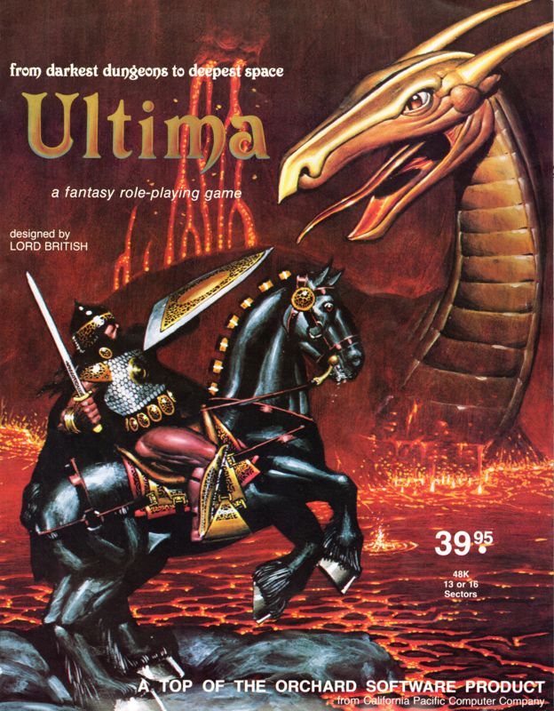 Ultima box art for Apple II