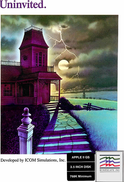 Uninvited box art for Apple II