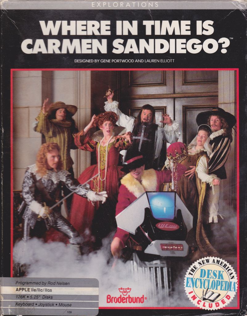 Where in Time Is Carmen Sandiego? box art for Apple II