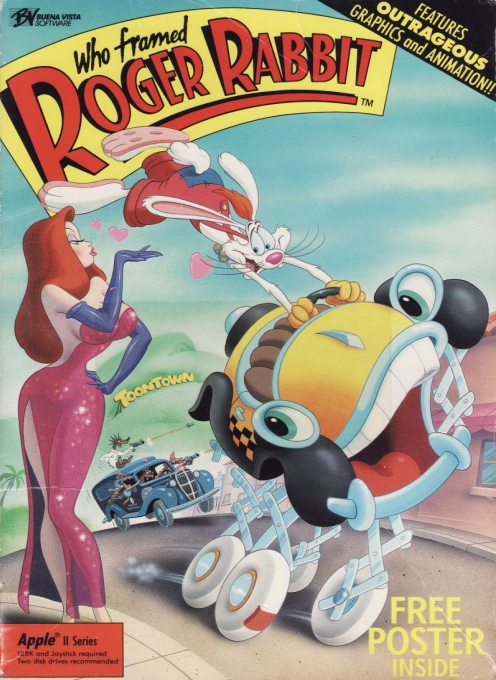 Who Framed Roger Rabbit box art for Apple II