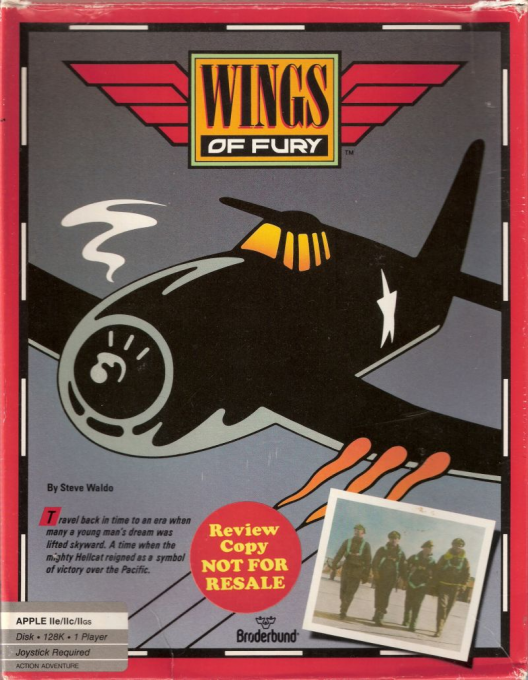 Wings of Fury box art for Apple II