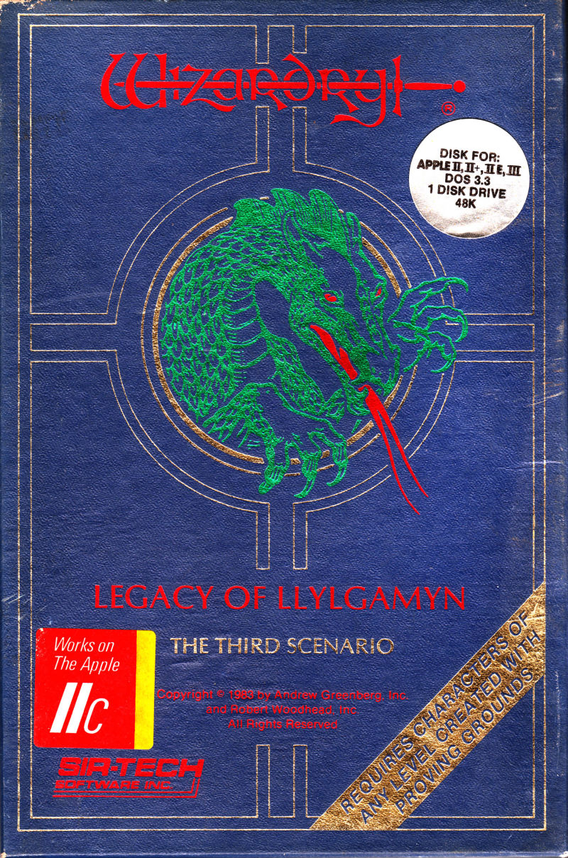 Wizardry III: Legacy of Llylgamyn box art for Apple II
