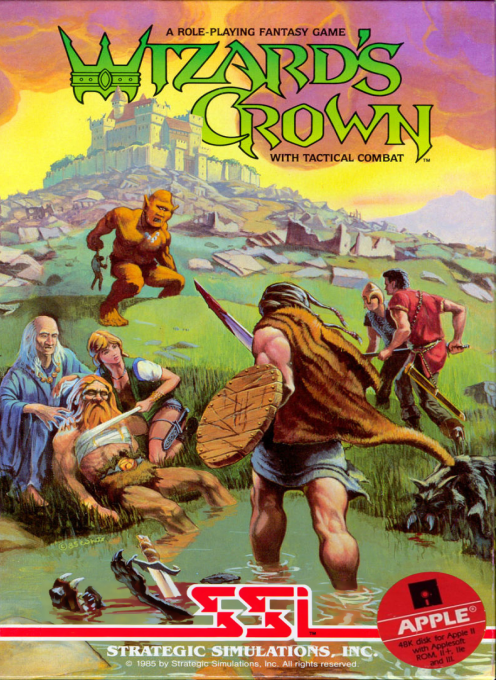 Wizard's Crown box art for Apple II