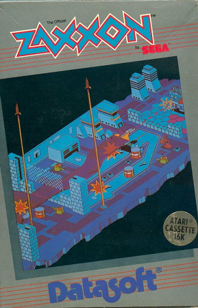 Zaxxon box art for Apple II