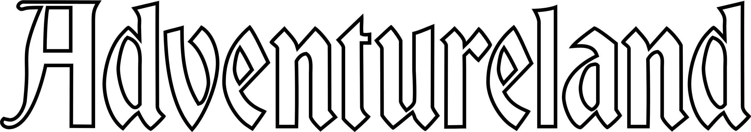 Adventureland logo for Apple II