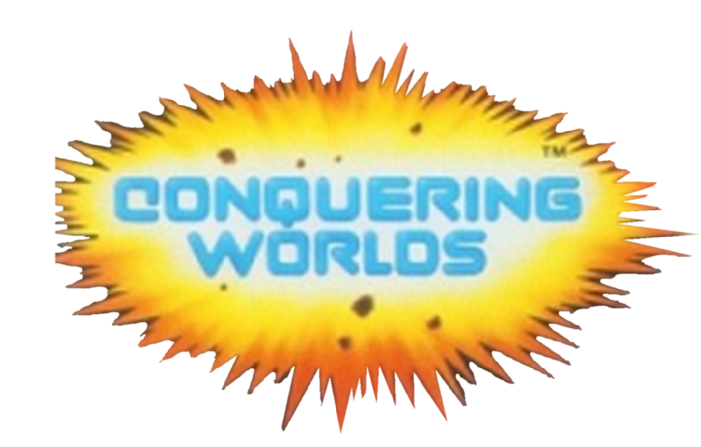 Conquering Worlds logo for Apple II