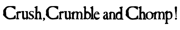Crush, Crumble and Chomp! logo for Apple II
