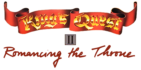 King's Quest II: Romancing The Throne logo for Apple II